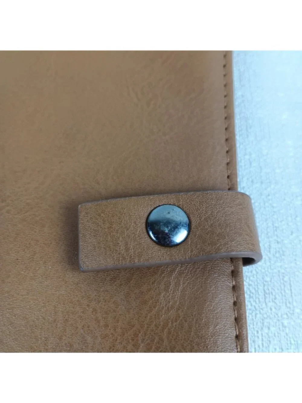American Airlines This Is Ground Leather Travel Document Case brown snap pouch